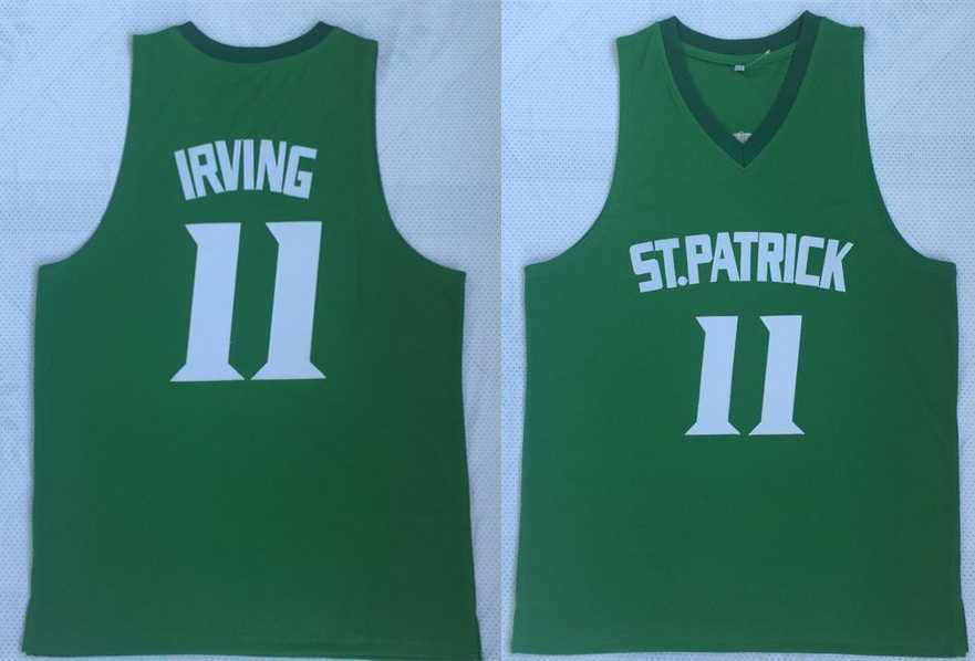 St. Patrick High School 11 Kyrie Irving Green Basketball Jersey,We sell and wholesale St. Patrick High School 11 Kyrie Irving Green Basketball Jersey on line form chian!